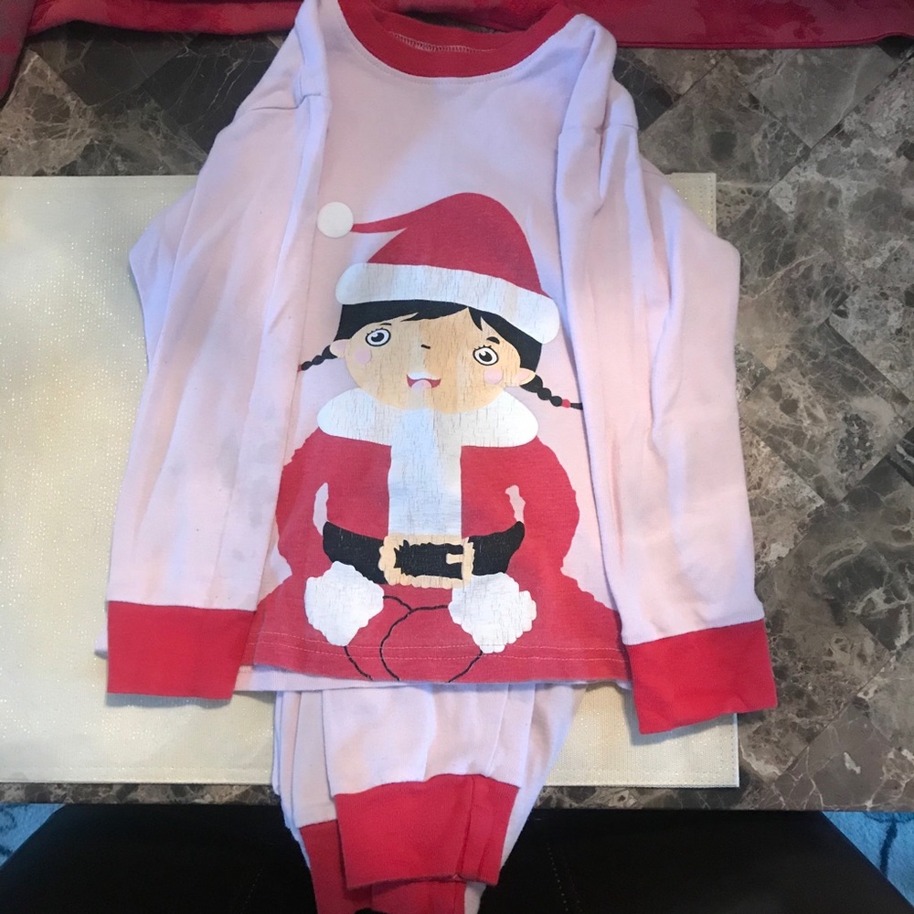 Girls Christmas Pajamas, size 6.